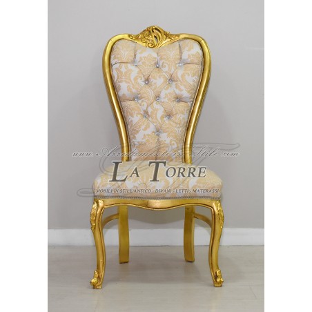 Baroque Louis XV throne armchair Love chair h135 gold lily damask AL08