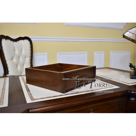 Ministerial Presidential Desk Double-sided Walnut Eco-leather champagne 150 cm Na09