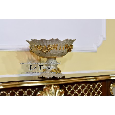 Porcellana dipinta a mano Portaconfetti alzatina centrotavola oro soprammobile Po01