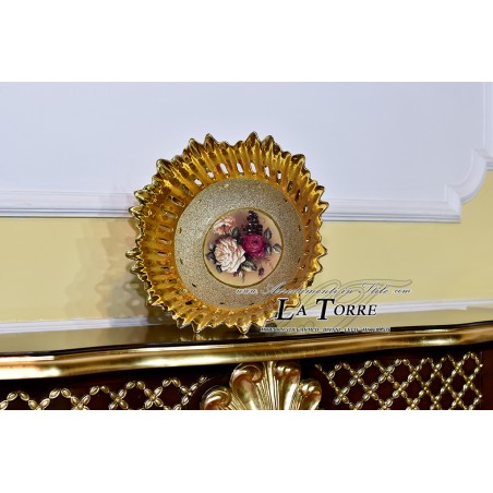 Porcellana dipinta a mano Portaconfetti alzatina centrotavola oro soprammobile Po01