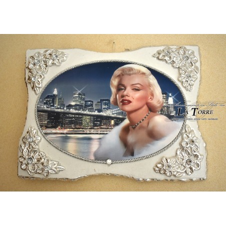 Quadretto quadro capezzale copoletto barocco ceramica Marilyn Monroe