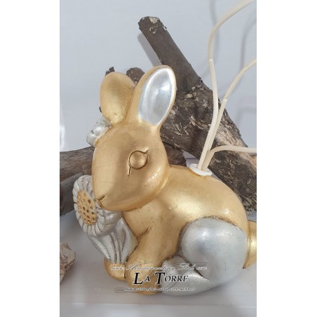 Rabbit perfumer statue gold silver leaf ornament home decoration OG353