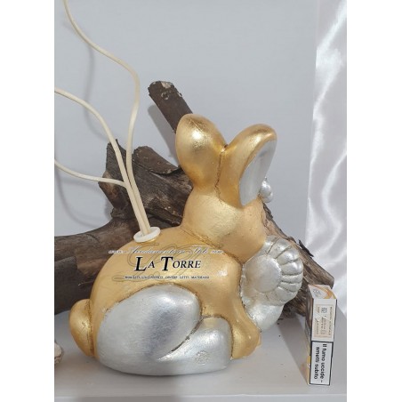 Hasen-Lufterfrischer-Figur, Blattgold, Silber, Heimdekorationsornament OG353