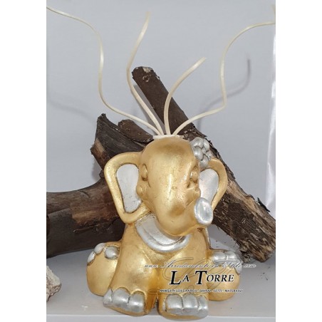 Elephant perfumer statue gold silver leaf ornament home decoration OG354