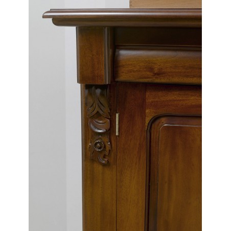 Servante Giselle Stile Inglese Credenza Buffet Porta TV Mobile Ministeriale Presidenziale Noce 3 Porte 3 Cassetti Na01