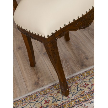 Susan Ministerial Presidential Office Chair Walnut Eco-leather Champagne Na20
