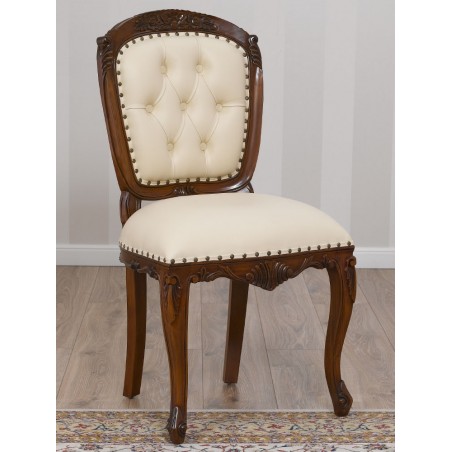 Susan Ministerial Presidential Office Chair Walnut Eco-leather Champagne Na20