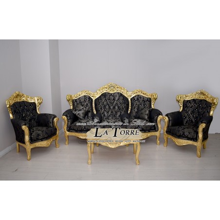 Sofa Armchair Germany coffee table Baroque Gold leaf solid wood AL1242