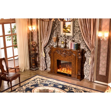 Electric fireplace Kamin fireplace solid wood Baroque English walnut 325B