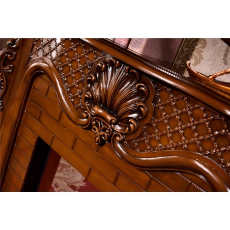 Electric fireplace Kamin fireplace solid wood Baroque English walnut 319B