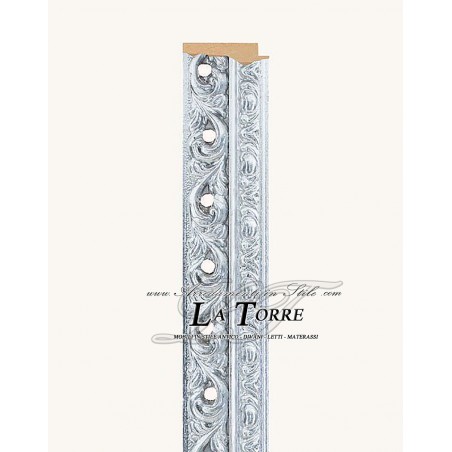 Cornice classica traforata quadro barocco legno argento su misura 313A