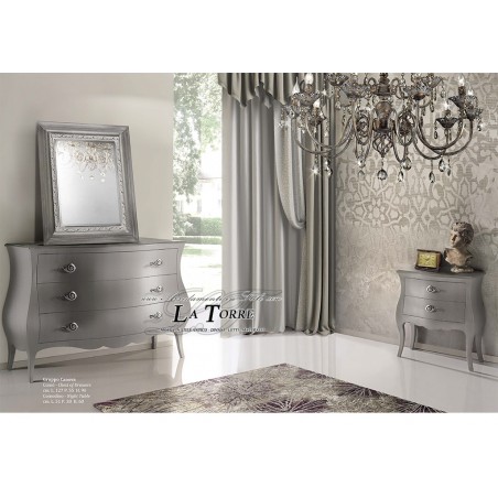 Triptych bedroom Canova night group dresser bedside table modern classic lacquered