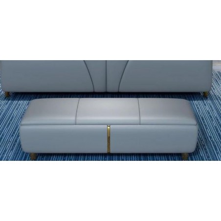 Dormeuse bench bench silver wood faux leather