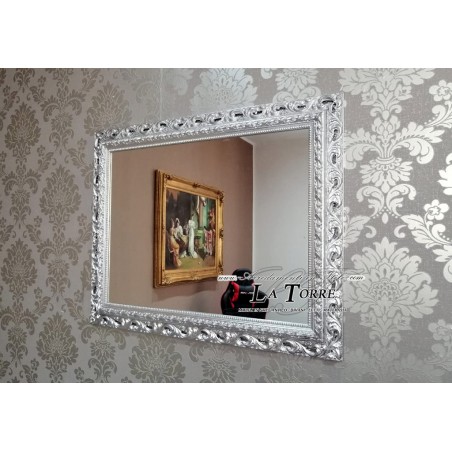Silver perforated mirror