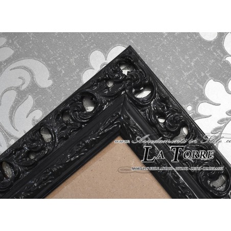 Custom-made classic black baroque frame Quadro sliding system safe 313