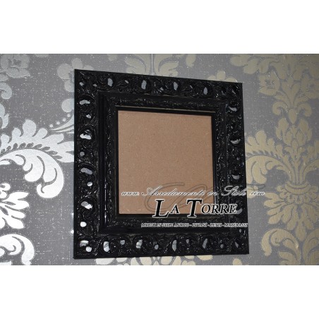 Custom-made classic black baroque frame Quadro sliding system safe 313