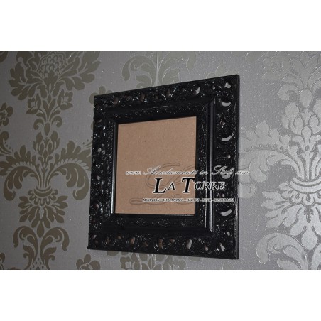 Custom-made classic black baroque frame Quadro sliding system safe 313