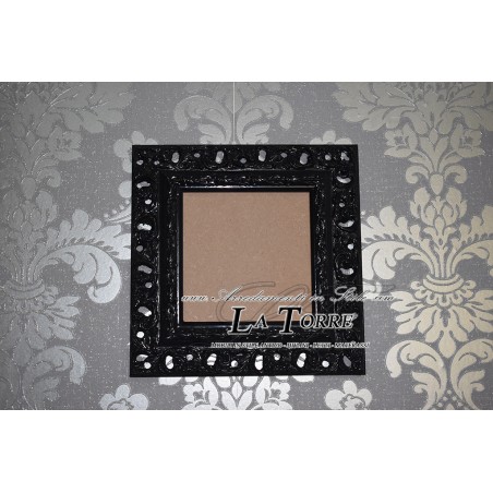 Custom-made classic black baroque frame Quadro sliding system safe 313