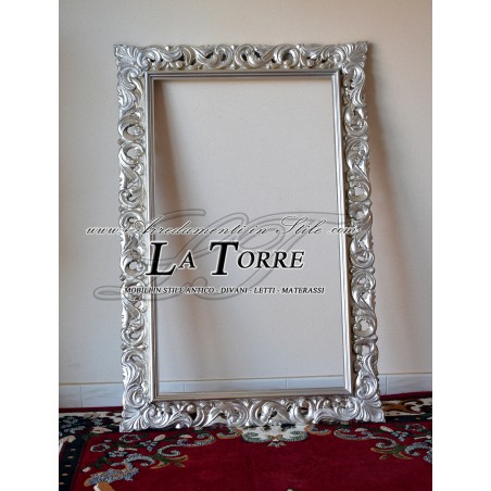 Classic baroque openwork frame made to measure wood safe sliding system 1135A