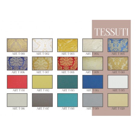 Letto Matrimoniale Barocco ecopelle o tessuto qualsiasi colore legno oro argento Valentina