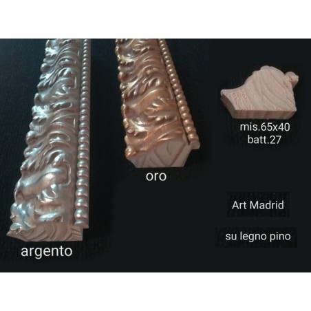 Classic baroque frame made to measure wood Madrid safe sliding system