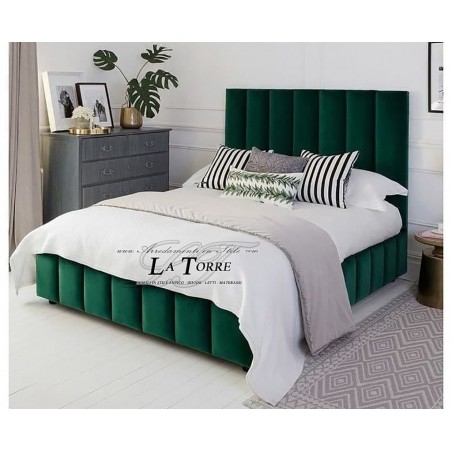 Double container bed Modern faux leather velvet Alfa