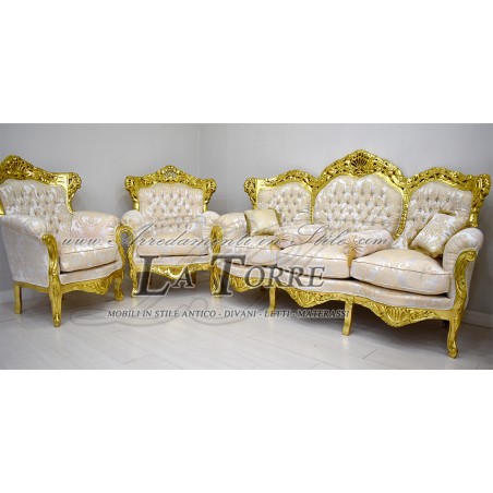 Sofa Armchair Germany Coffee Table Baroque Gold Leaf solid wood AL1242