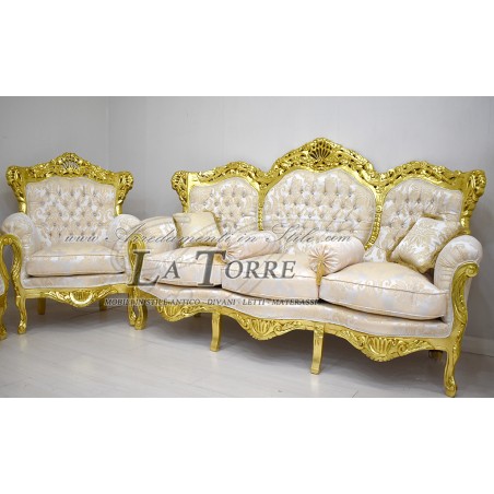 Sofa Armchair Germany Coffee Table Baroque Gold Leaf solid wood AL1242