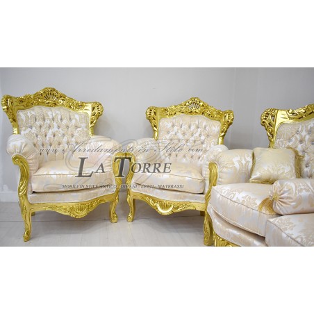 Sofa Armchair Germany Coffee Table Baroque Gold Leaf solid wood AL1242