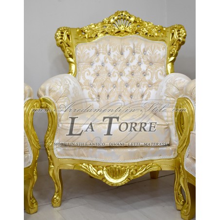 Sofa Armchair Germany Coffee Table Baroque Gold Leaf solid wood AL1242
