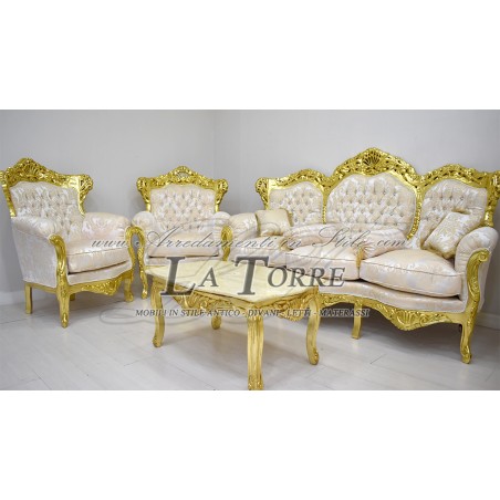 Sofa Armchair Germany Coffee Table Baroque Gold Leaf solid wood AL1242