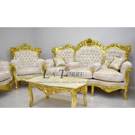 Sofa Armchair Germany Coffee Table Baroque Gold Leaf solid wood AL1242