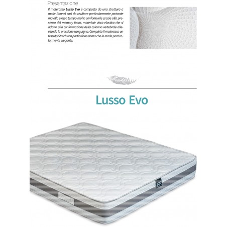Luxus Evo Doppel-/Einzelmatratze Bonnellfederkern Memory-Schaum hypoallergen orthopädisch