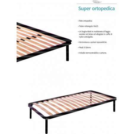 Super Orthopedic Doppel-Kingsize-Einzelbettgestell mit Holzlatten