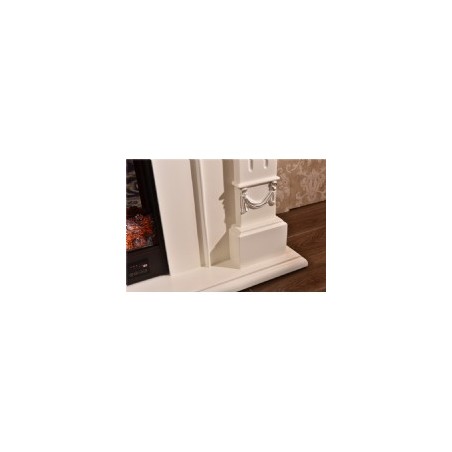 Electric fireplace Kamin fireplace solid wood Baroque English ivory 337B