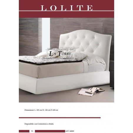Modern design double bed in Lolite container eco-leather