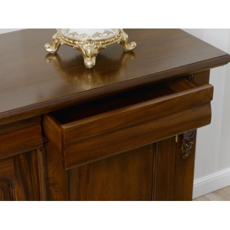 Servinte Gisselle English Style Sideboard Buffet TV Stand Fax Cabinet Ministerial Presidential Walnut 4 Doors 4 Drawers Na02