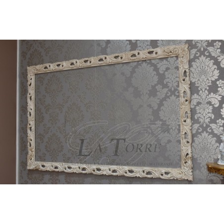 Antiqued ivory perforated frame Classic Baroque Custom Picture Sliding System Safe GG