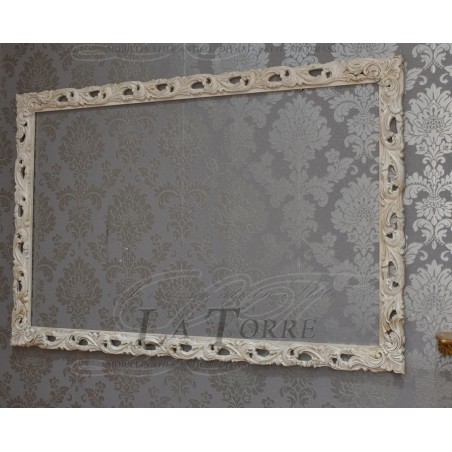 Antiqued ivory perforated frame Classic Baroque Custom Picture Sliding System Safe GG