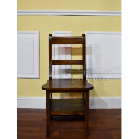 Victorian style ladder chair English ladder bookcase walnut solid wood Na35