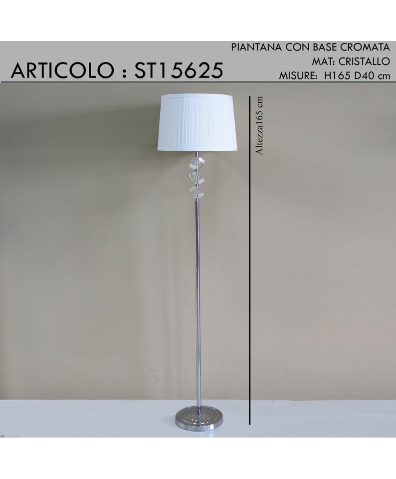 Lampada piantana cubi da terra paralume design vintage moderno metallo  ST15625