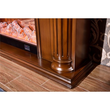 Classic electric fireplace stove in English Baroque Walnut 332B solid wood