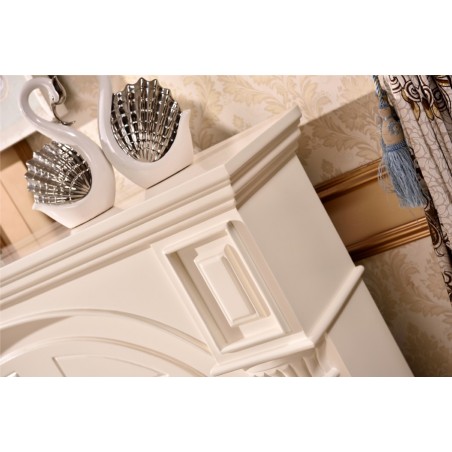 Camino elettrico 150 cm classico stufa legno massello Barocco qualsiasi colore 332B
