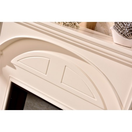 Camino elettrico 150 cm classico stufa legno massello Barocco qualsiasi colore 332B