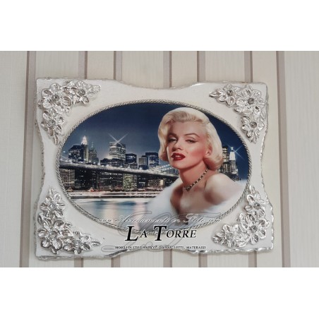 Quadretto quadro capezzale copoletto barocco ceramica Marilyn Monroe