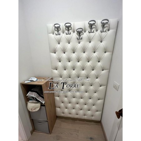 Wandgarderobe, moderner Garderobenständer, Kunstleder oder Samt, jede Farbe, Swarovski