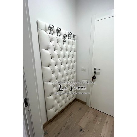 Wandgarderobe, moderner Garderobenständer, Kunstleder oder Samt, jede Farbe, Swarovski