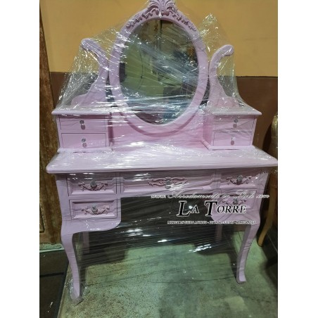 Dressing table mirror Pouf Baroque style purple ballerina Na40