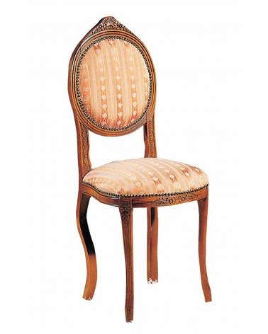 Classic armchair in beech wood in Marlen fabric or eco-leather