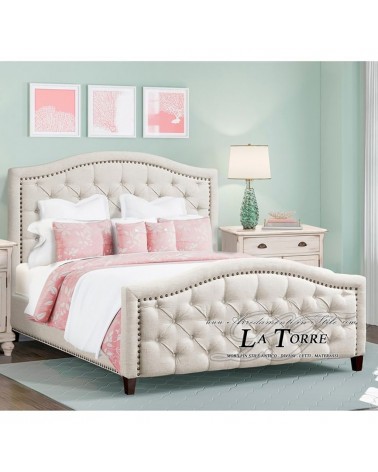 Classic double bed modern container Modern eco-leather or velvet Megan